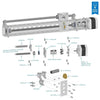 ServoCity Flexible Clamping Shaft Coupler 6mm to 8mm