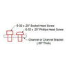 3/4" 6-32 Socket Head Machine Screw (25pk)