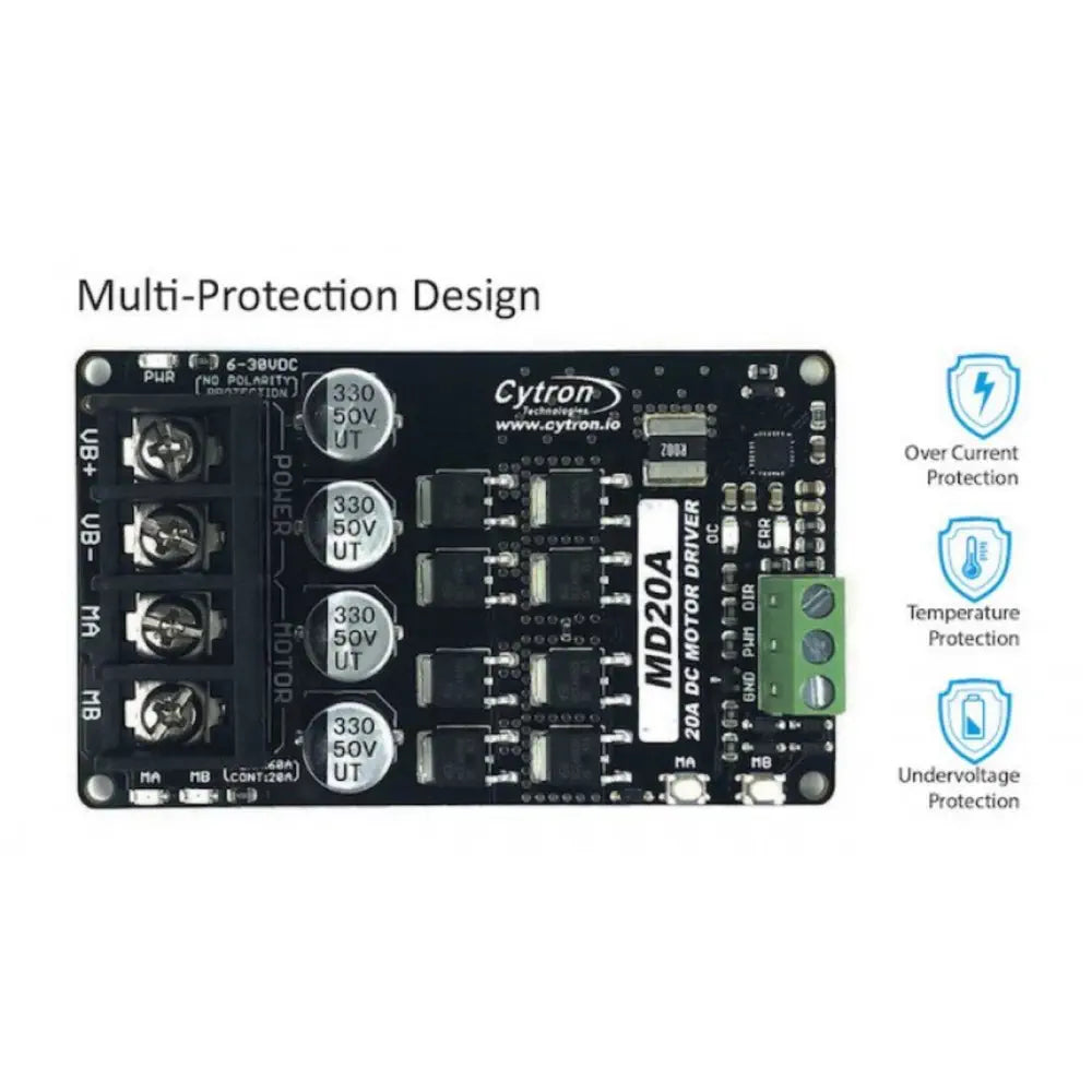 Cytron 20A, 6-30V Single DC Motor Controller