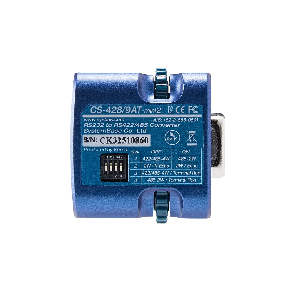 SystemBase CS 428/9at Mini2 Serial Converter Mini - RS232 to RS422/485