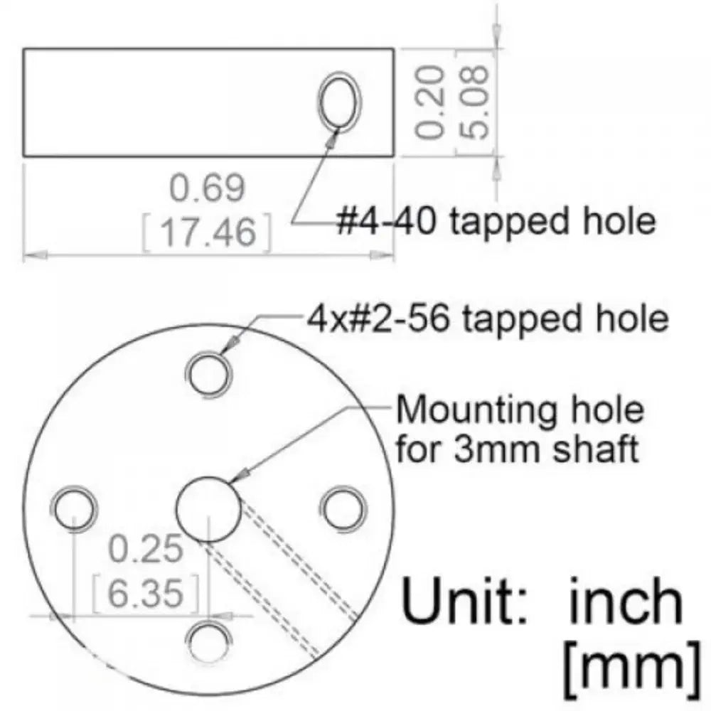 Pololu Universal 3mm Mounting Hub (2-56)