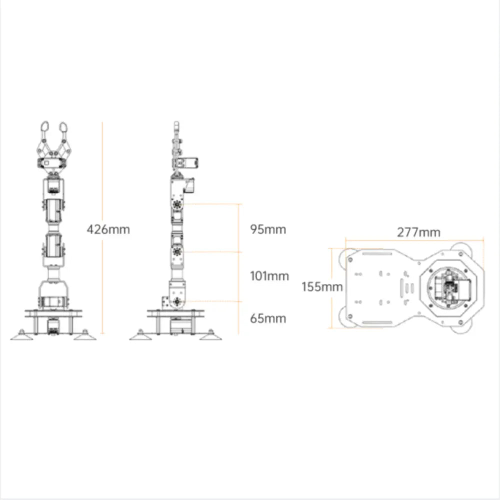 xArm ESP32 Bus Servo Robotic Arm Powered by Open-source ESP32 Python Programmable Robot  (Unassembled Kit + Sensor kit)