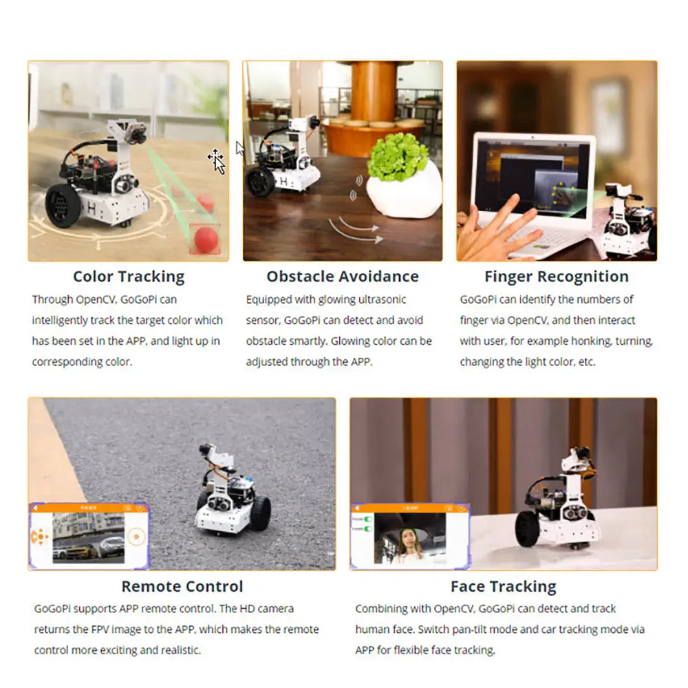 Hiwonder Gogopi Intelligent Vision Robot Car (Without Raspberry Pi 4B)
