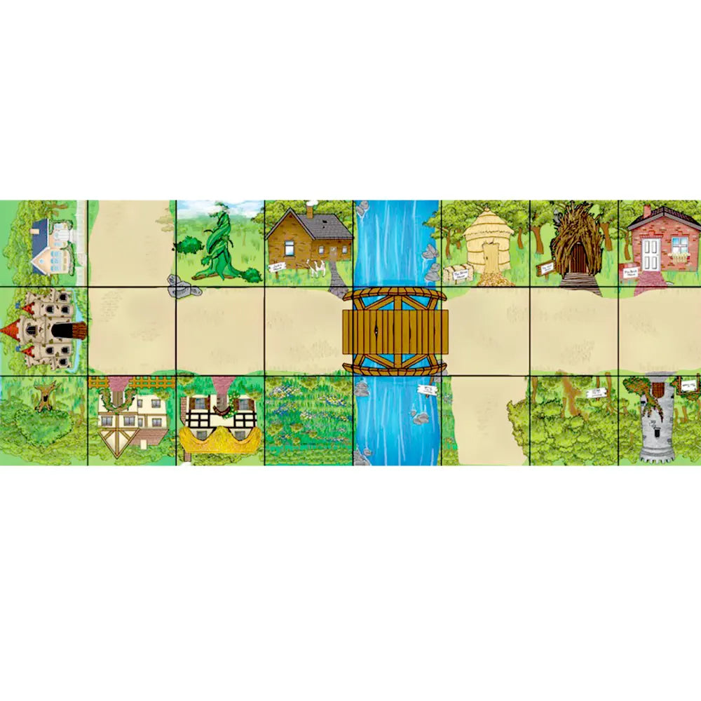 TTS Bee-Bot &amp; Blue-Bot Floor Play Mat Set - 15 Mats (French Town, Fairy Tale, Seaside), Coding Activity Mats, STEM Learning, Programming &amp; Language Skills | Classroom Use