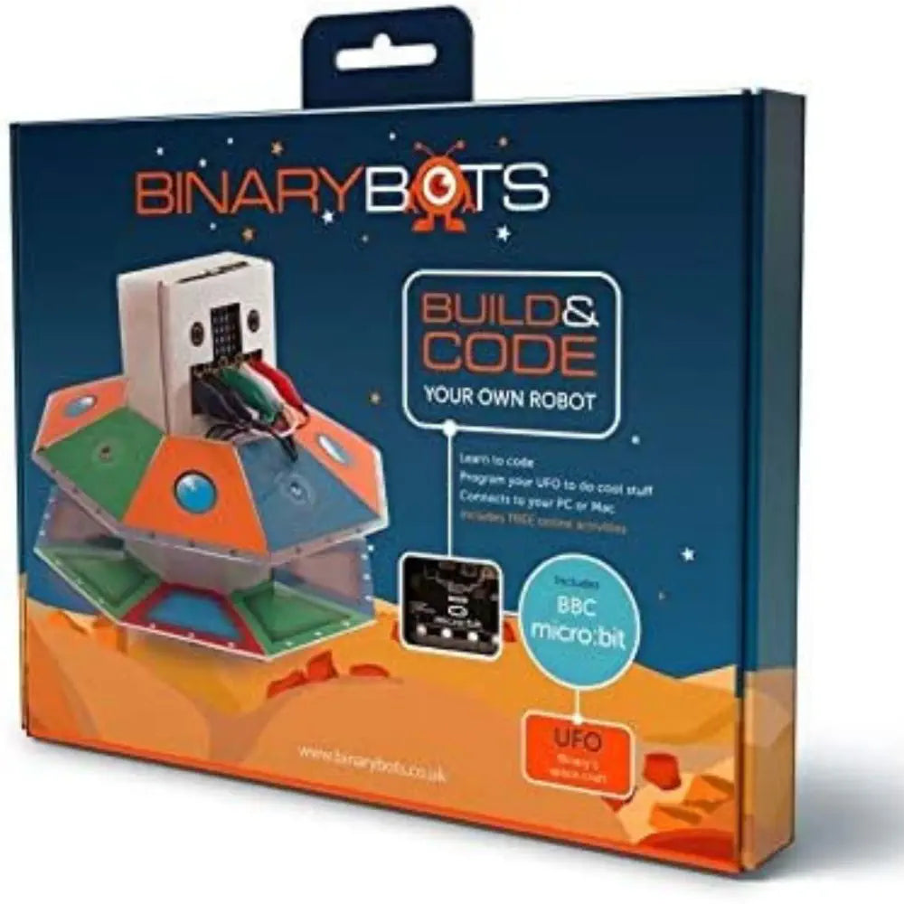 BinaryBots Cardboard to Code UFO Robot Kit - BBC micro:bit STEM Coding Toy - Build Sensor Based Interactive Science Robot - Learning Gift for Kids Schools | UFO Kit