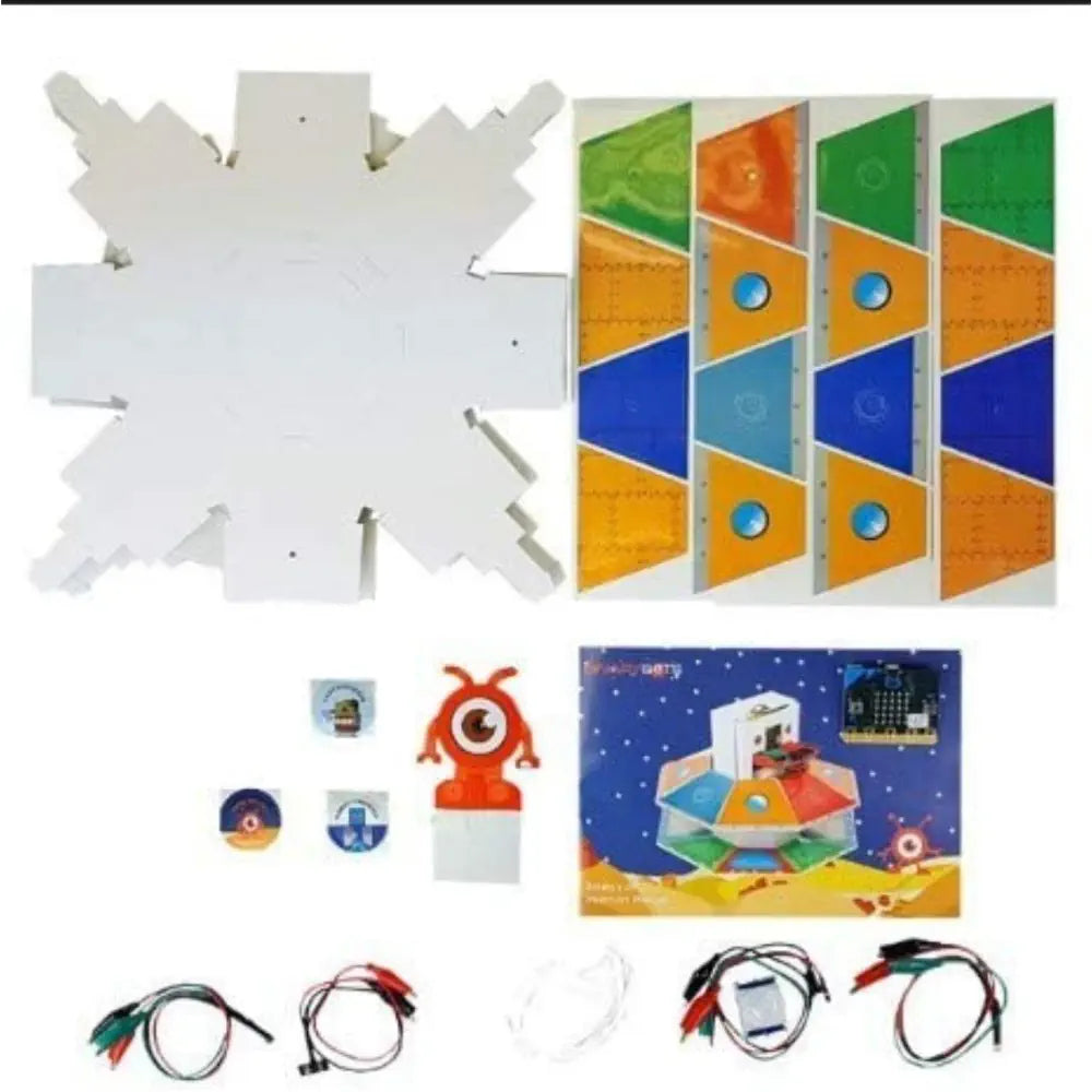 BinaryBots Cardboard to Code UFO Robot Kit - BBC micro:bit STEM Coding Toy - Build Sensor Based Interactive Science Robot - Learning Gift for Kids Schools | UFO Kit