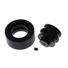 Large Rubber Wheel w/ Hub 28mm Diameter 2mm Shaft Hole Black