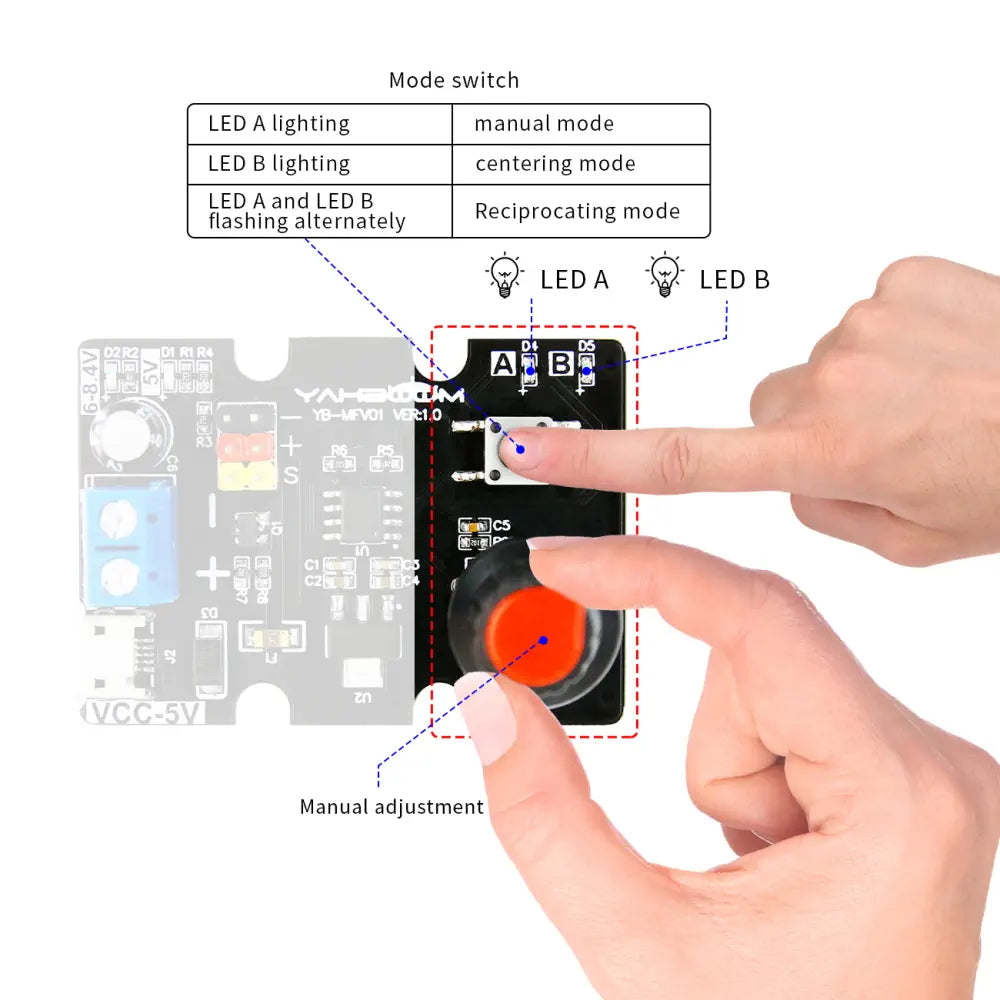 Yahboom Single Channel Dual PWM Servo Control Debugging Board for DIY Smart Robotics