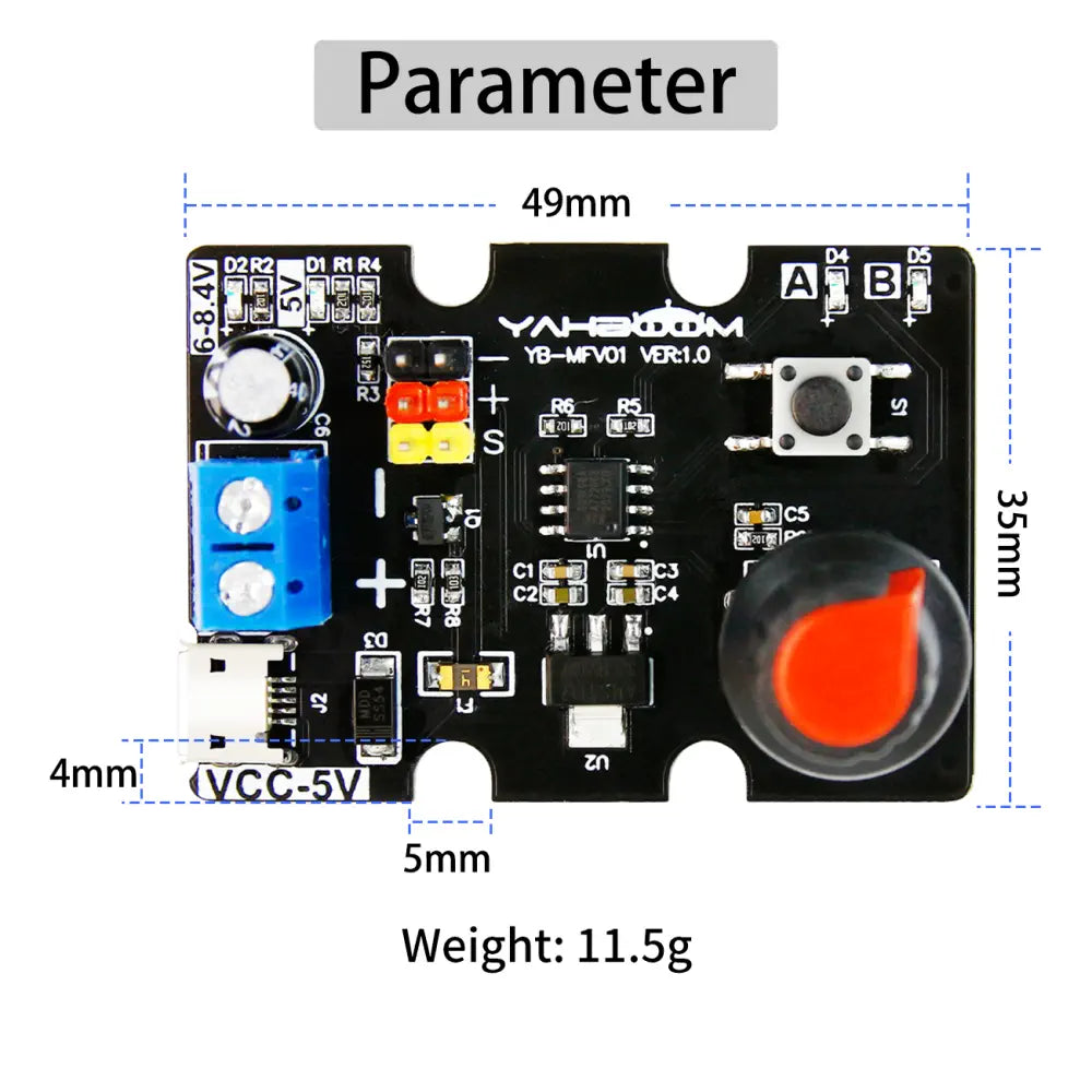 Yahboom Single Channel Dual PWM Servo Control Debugging Board for DIY Smart Robotics