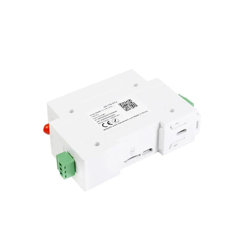 Waveshare Industrial 4G DTU, RS485 TO LTE CAT4, DIN Rail-Mount, for EMEA & Asia