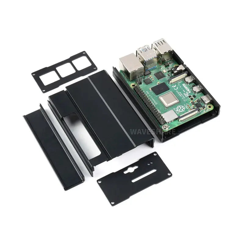 Waveshare Chamfered Design Case for RPi 4B, Distinctive Tech Feeling