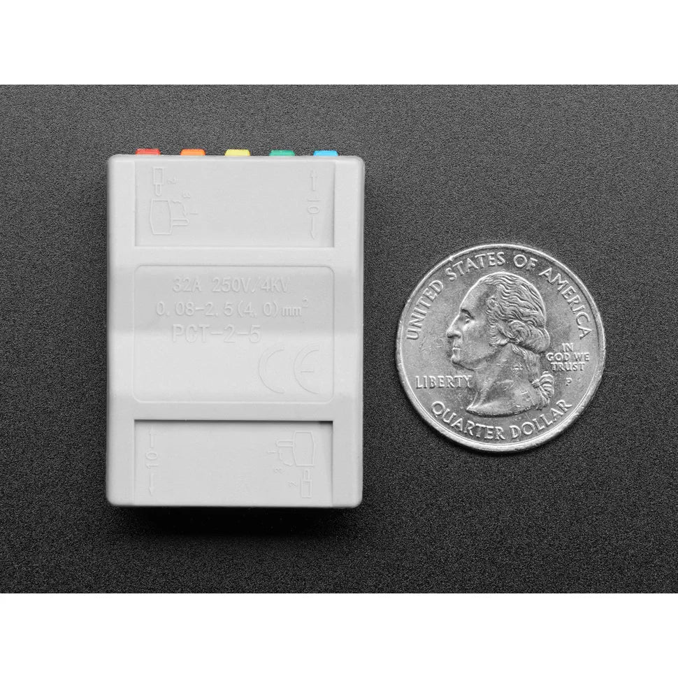 Snap Action 5-to-5 Wiring Block Connector - Gray PCT-2-5