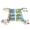 TTS The Bot Family - Activity Tin Bundle - Countryside, Community, Transport &amp; Seaside Mats - Interactive Coding Play for Bee-Bot &amp; Blue-Bot | 4x Tin Set