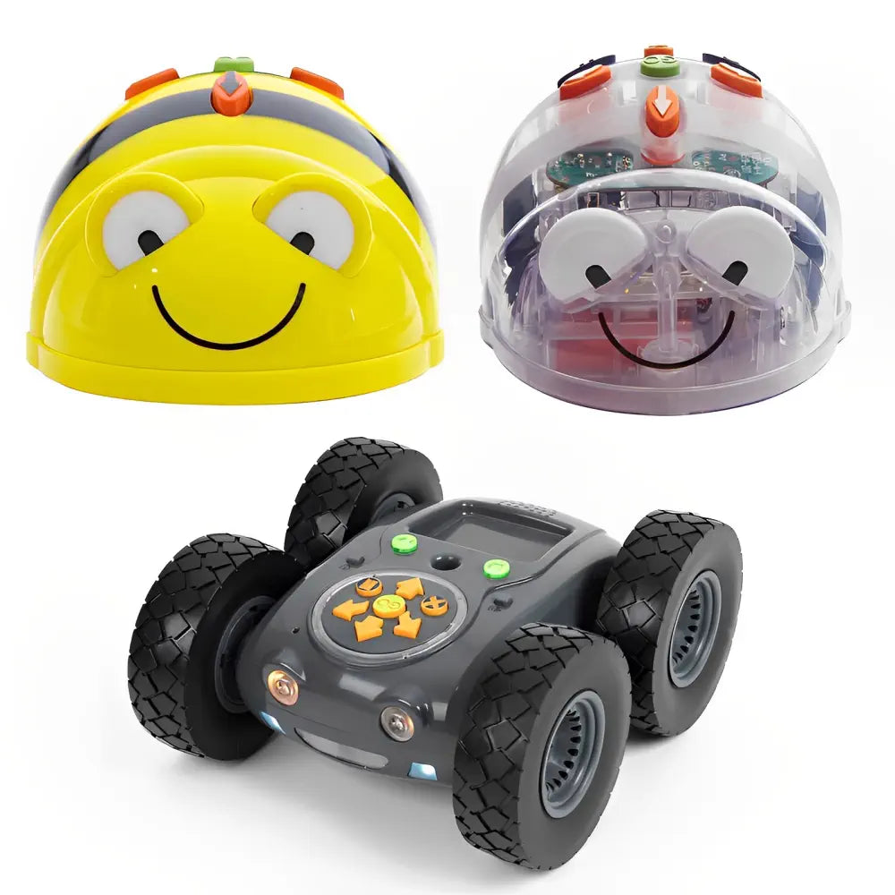Bee-Bot, Blue-Bot &amp; Rugged Floor Robot See &amp; Say Bundle - Programmable STEM Robots for Classroom &amp; Outdoor Learning, Coding, Sequencing, Control, Memory &amp; Audio Feedback | Ages 3+