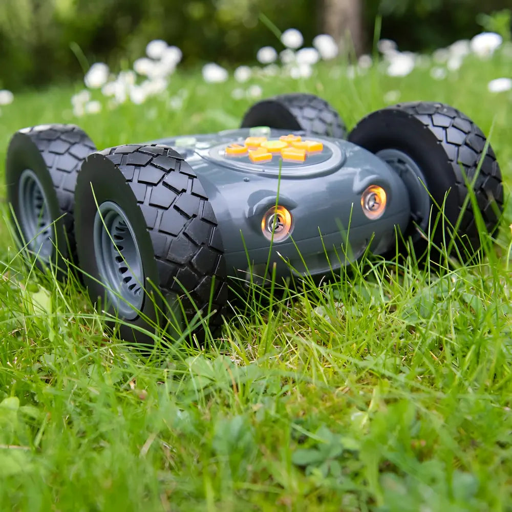 TTS Rugged Robot - Programmable Indoor &amp; Outdoor Coding Toy - Bluetooth &amp; Tactile Code Reader - Obstacle Avoidance, 256 Step Memory &amp; Adjustable Speed - Educational STEM Robotics | Standard Size