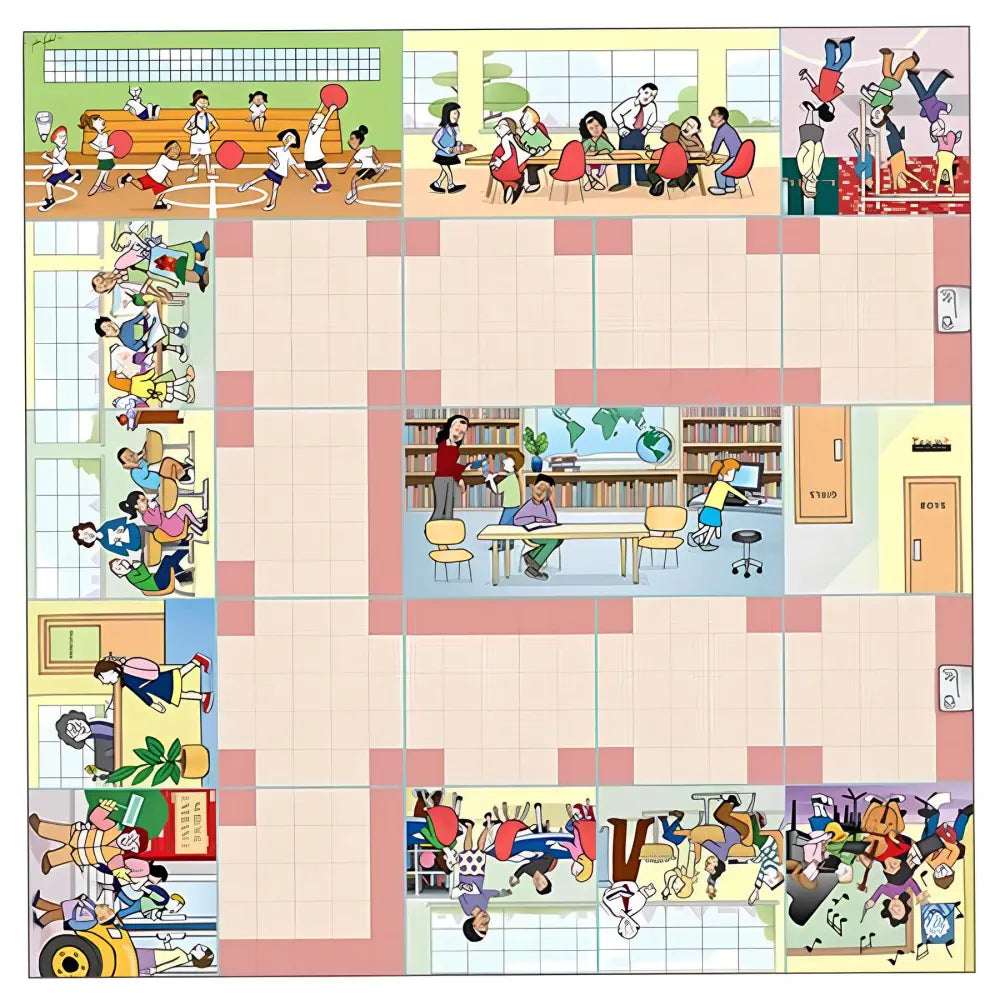 Terrapin School Mat for Bee-Bot &amp; Blue-Bot - Educational Coding Play mat for Kids - Classroom STEM Learning Robot Activity Mat for Preschool &amp; Elementary | Ages 3+