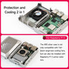 Raspberry Pi 5 Silver ABS Case with PWM Cooling Fan