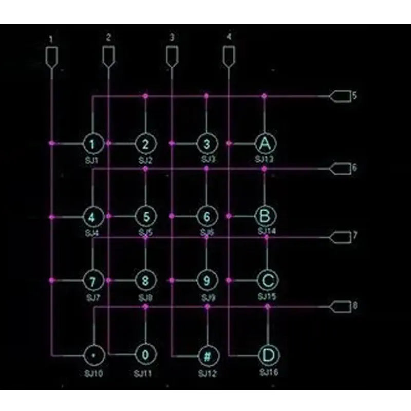 Elecrow 16-Key 4x4-Matrix Plastic Keypad Array Module, DIY Kit for Arduino