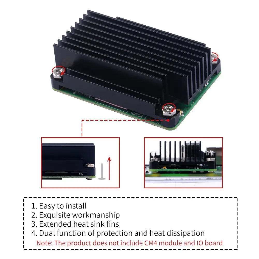 52Pi CNC Heatsink w/o Fan for Raspberry Pi CM4