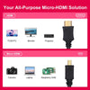 Micro-HDMI to HDMI cable for Raspberry Pi 5/4B--150CM