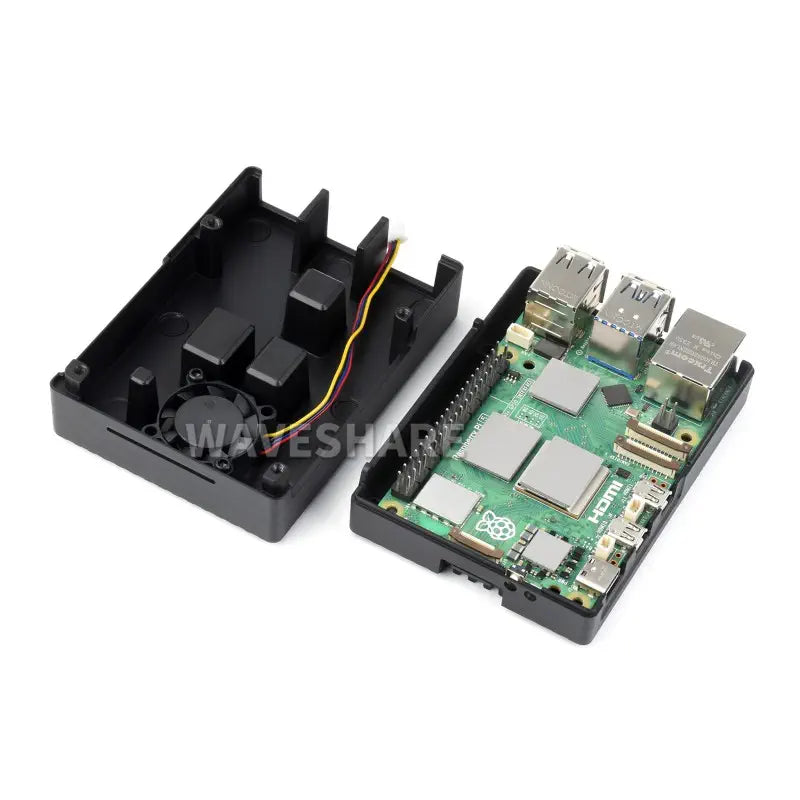 Waveshare Stripe Grooved Case w/ Cooling for Raspberry Pi 5