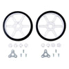 Pololu Multi-Hub Wheel w/Inserts for 3mm & 4mm Shafts 80x10mm, White, 2-Pack