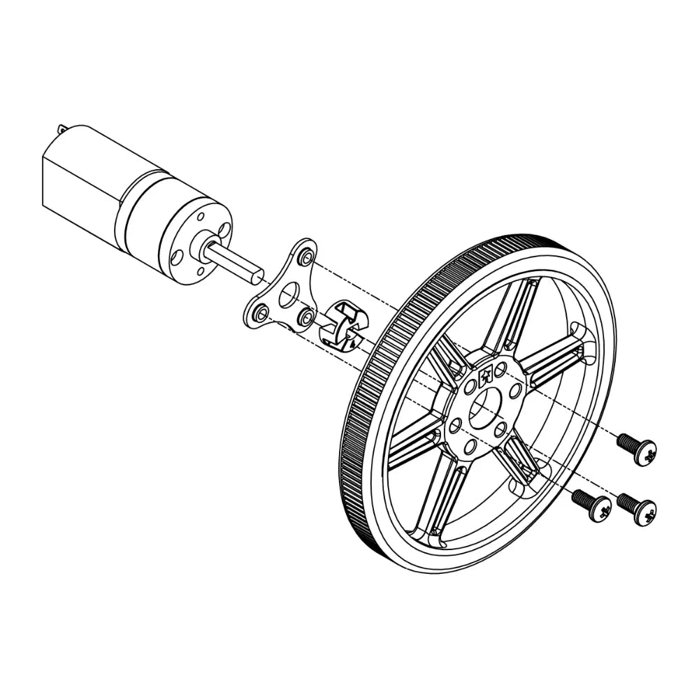 Pololu Multi-Hub Wheel w/Inserts for 3mm & 4mm Shafts 80x10mm, White, 2-Pack