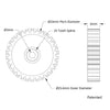 ServoCity 2305 Series Brass, MOD 0.8, Servo Gear (25 Tooth Spline, 30 Tooth)