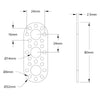 ServoCity 1105 Series Round-End Pattern Plate (3 Hole, 80mm Length)