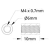 ServoCity 1501 Series M4 x 0.7mm Standoff (6mm OD, 10mm Length) - 4 Pack