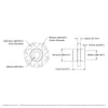 ServoCity 8mm Pitch Slip-Fit Idler Sprocket (6mm Bore, 8 Tooth) - 2 Pack