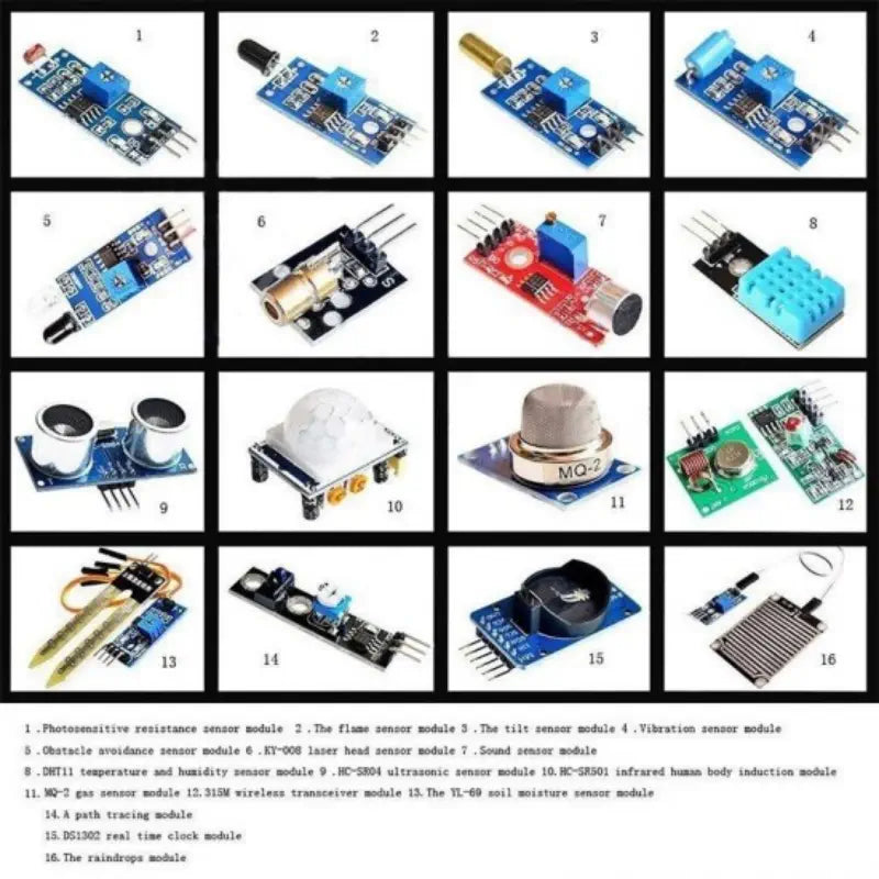 Dagu 16 in 1 Modules Sensor Kit for Arduino