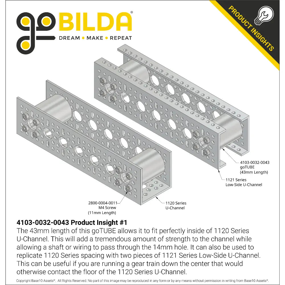 ServoCity 4103 Series goTUBE (43mm Length)