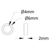 ServoCity 1502 Series 4mm ID Spacer (6mm OD, 2mm Length) - 4 Pack