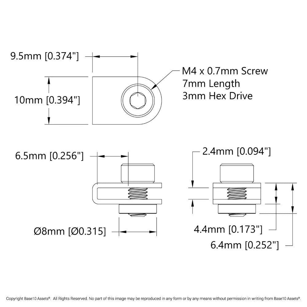 ServoCity Belt-Clamp for 2mm Pitch GT2 Timing Belt - 2 Pack