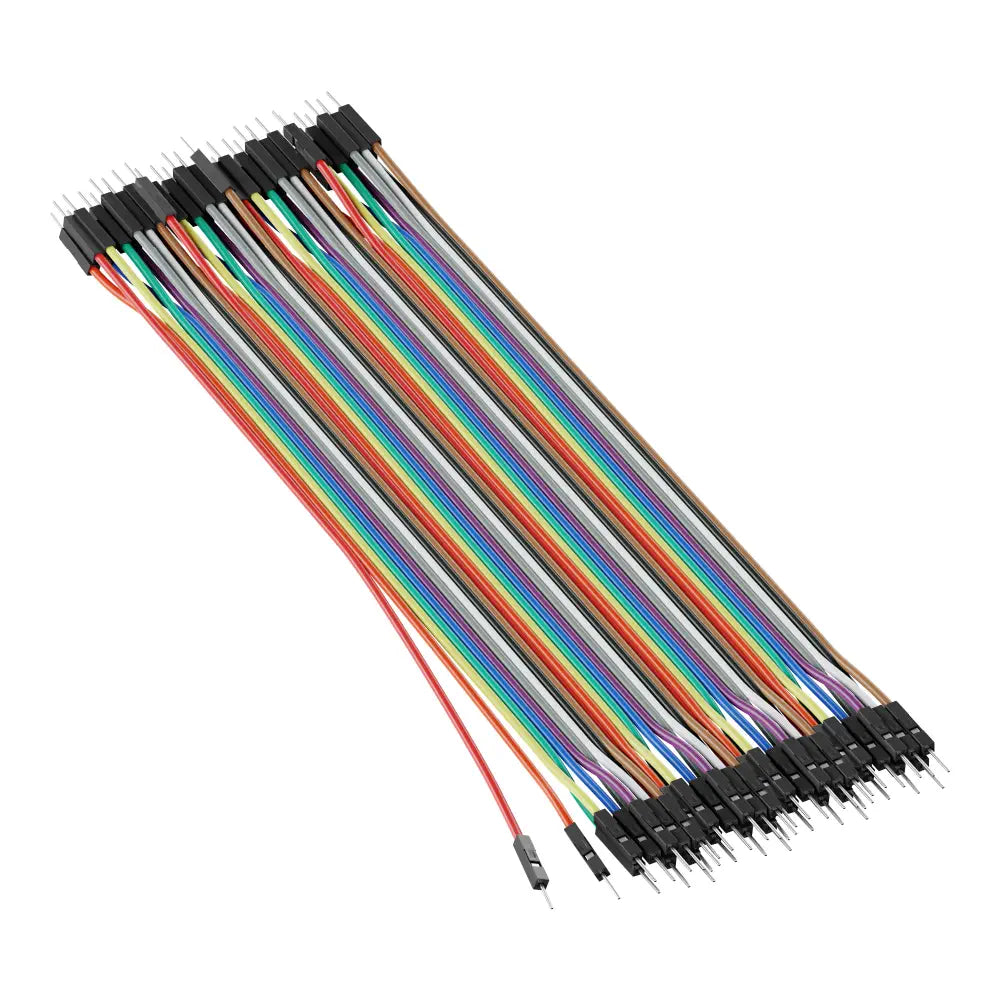 ServoCity Male to Male Jumper Wire (Multicolor, 20Cm Length) - 40 Pack