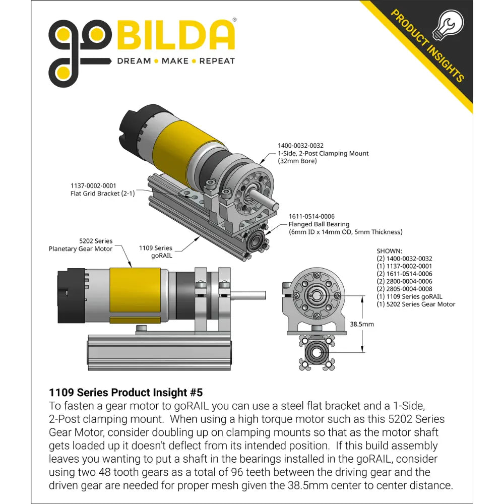 ServoCity 1109 Series goRAIL (1200mm Length)