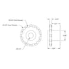 ServoCity 12 Tooth Press Fit Sprocket (0.1227" Pitch, 0.125" Bore)