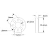 ServoCity 3400 Series Hub Mount Round Belt Pulley (14mm Bore, 32mm PD)