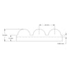 ServoCity 3403 Series 3mm HTD Pitch Timing Belt (15mm Width, 204mm Pitch Length, 68 Tooth)