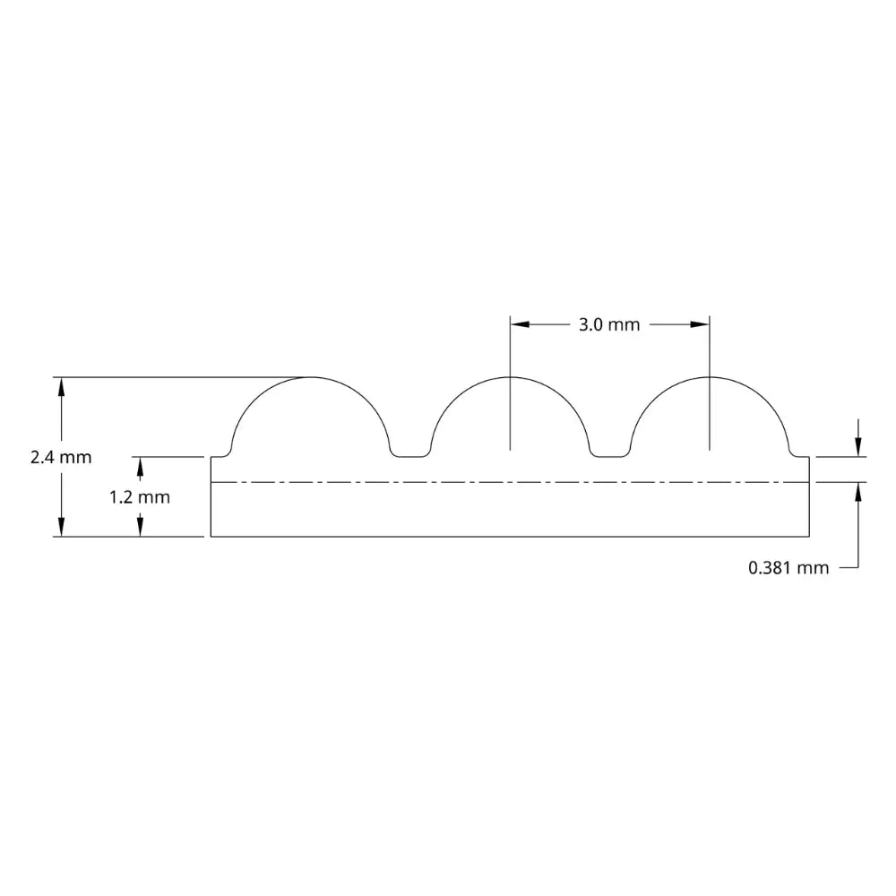 ServoCity 3403 Series 3mm HTD Pitch Timing Belt (15mm Width, 204mm Pitch Length, 68 Tooth)