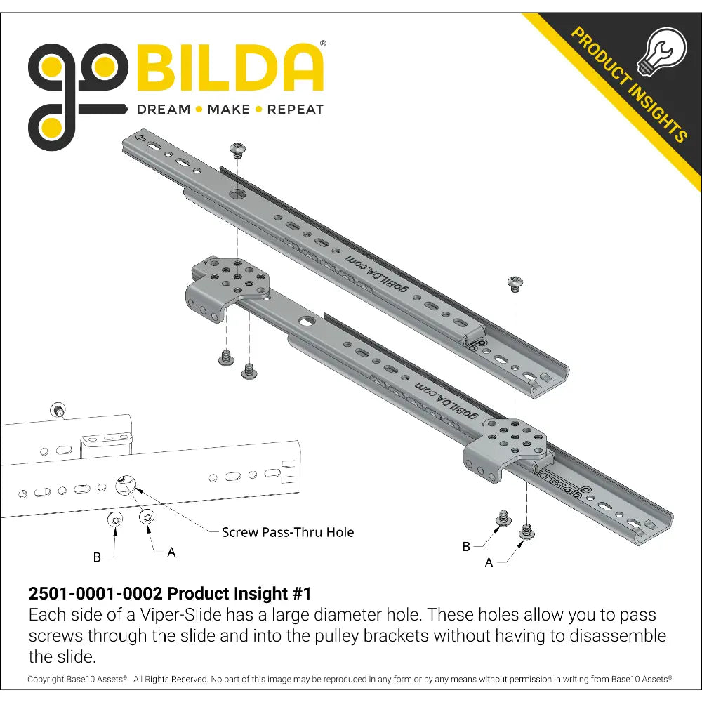 ServoCity Pulley Bracket for Viper-Slide (1-2) - 4 Pack
