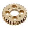 ServoCity 2314 Series Brass, MOD 1.25, Hub Mount Worm Gear (14mm Bore, 28 Tooth)