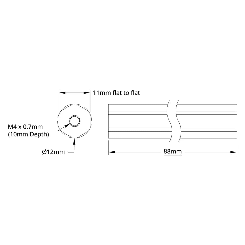 12mm REX™ Shaft (88mm Length)