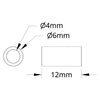 ServoCity 1502 Series 4mm ID Spacer (6mm OD, 12mm Length) - 4 Pack