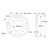 ServoCity 3400 Series Hub Mount Round Belt Pulley (32mm Bore, 64mm PD)