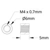 ServoCity 1501 Series M4 x 0.7mm Standoff (6mm OD, 5mm Length) - 4 Pack