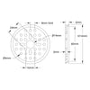 ServoCity 3400 Series Hub Mount Round Belt Pulley (14mm Bore, 64mm PD)