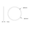 ServoCity 1500 Series Plastic Spacer (25mm ID x 27mm OD, 1mm Thickness) - 12 Pack