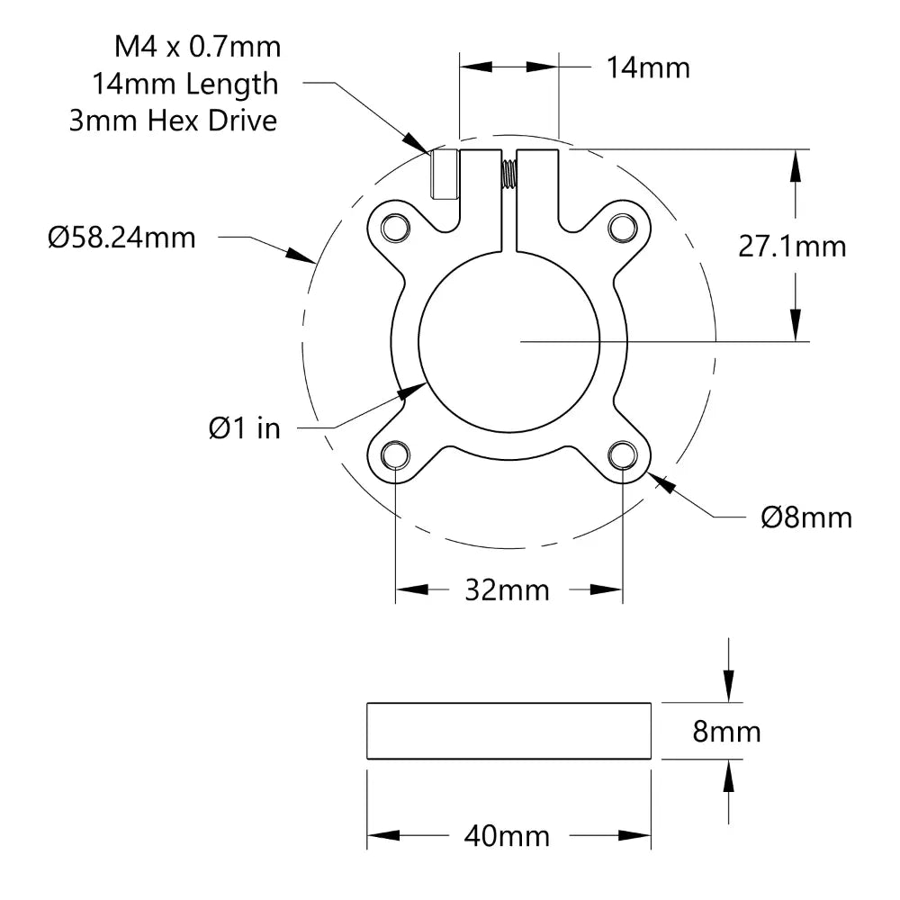 ServoCity 1302 Series Clamping Hub (1" Bore)